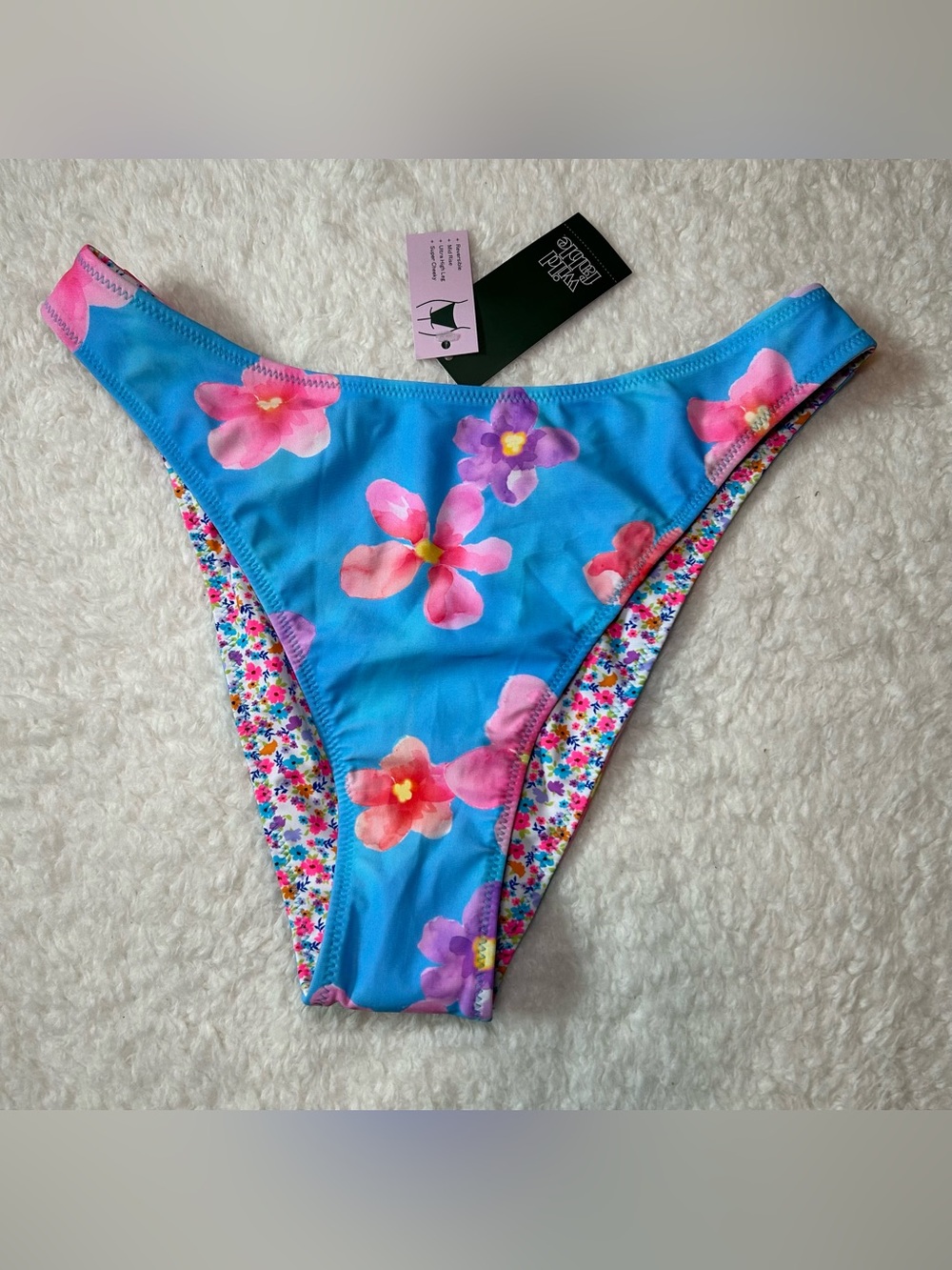 wild fable Blue Floral Reversible Bikini Bottom